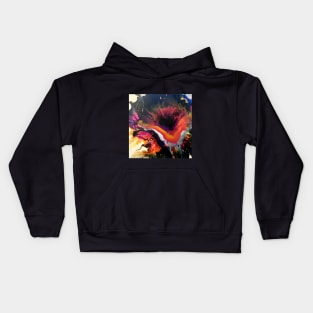 "Reactive Desire" acrylic fluid art painting Kids Hoodie